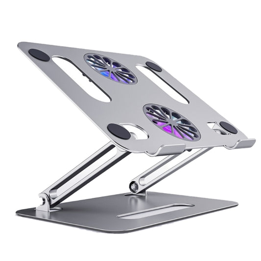 BONERUY P43F Aluminum Alloy Folding Computer Stand Notebook Cooling Stand, Colour: Silver with Type-C Cable - Computer & Networking by BONERUY | Online Shopping UK | buy2fix
