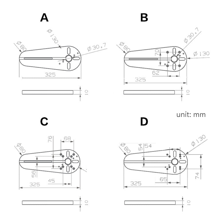 W New Trimming Machine DIY Accessories Universal Milling Circle Machining Circle(D) - Others by buy2fix | Online Shopping UK | buy2fix