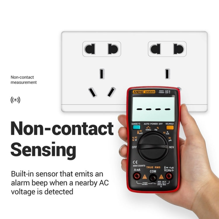 ANENG AN8009 NVC Digital Display Multimeter, Specification: Standard with Cable(Orange) - Consumer Electronics by ANENG | Online Shopping UK | buy2fix