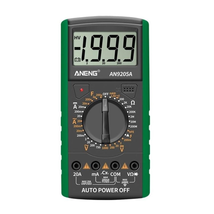 ANENG Automatic High-Precision Intelligent Digital Multimeter, Specification: AN9205A(Green) - Digital Multimeter by ANENG | Online Shopping UK | buy2fix