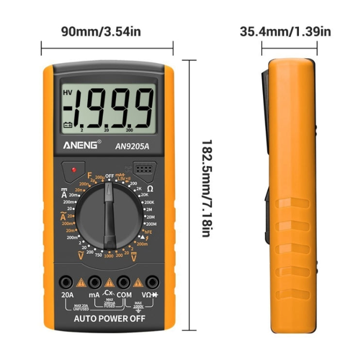 ANENG Automatic High-Precision Intelligent Digital Multimeter, Specification: AN9205A(Green) - Digital Multimeter by ANENG | Online Shopping UK | buy2fix