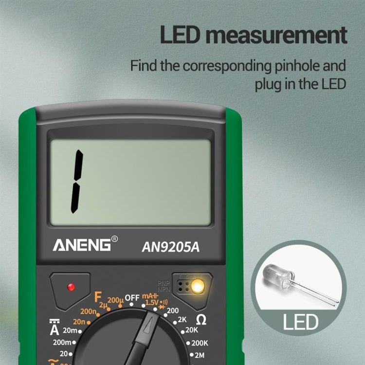 ANENG Automatic High-Precision Intelligent Digital Multimeter, Specification: AN9205A(Green) - Digital Multimeter by ANENG | Online Shopping UK | buy2fix