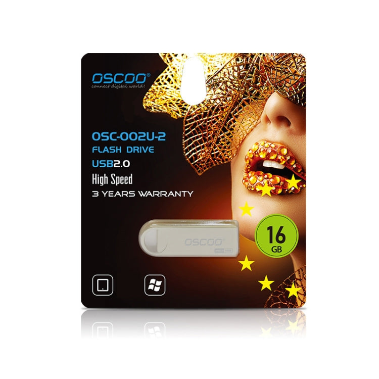 OSCOO 002U-2 USB 2.0 Metal Mini U Disk, Capacity: 16GB - USB Flash Drives by OSCOO | Online Shopping UK | buy2fix