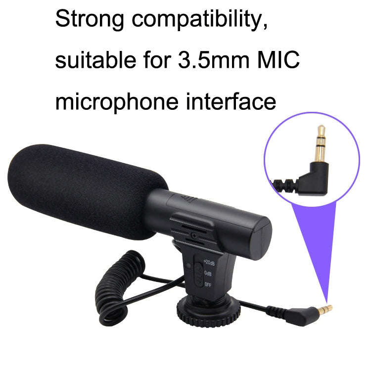 MAMEN MIC-05 Micro SLR Camera Microphone(Black) - Camera Microphone by MAMEN | Online Shopping UK | buy2fix