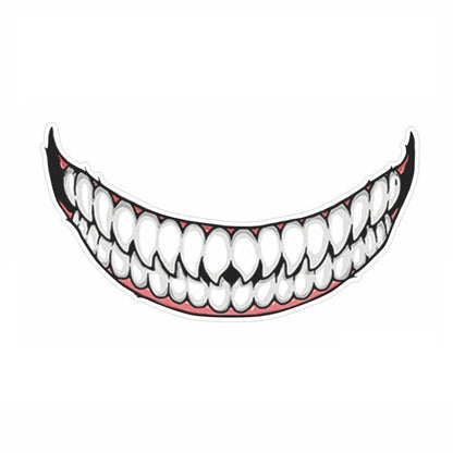 5 PCS J06 Motorcycle Helmet Sticker Large Teeth - In Car by buy2fix | Online Shopping UK | buy2fix