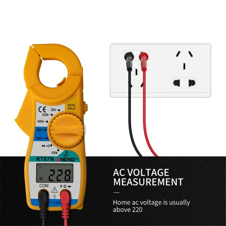 ANENG KT-87N Clamp Voltage And Current Measuring Multimeter(Red) - Digital Multimeter by ANENG | Online Shopping UK | buy2fix