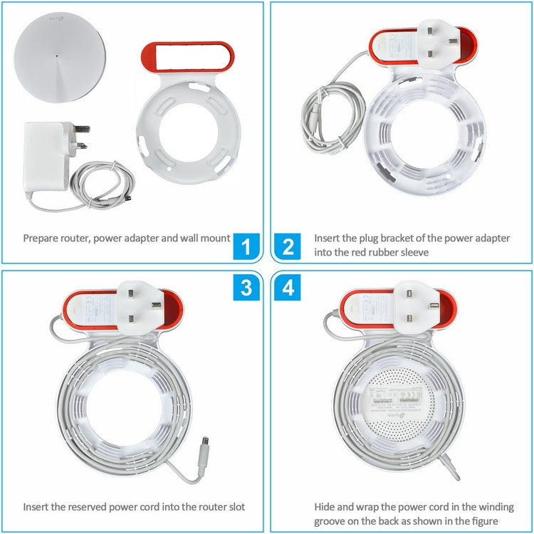 Router Wall Mount Bracket for TP-LINK DECO M5, Specification: For US Plug(White) - Other Accessories by buy2fix | Online Shopping UK | buy2fix