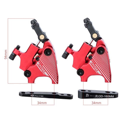 1 Pair IIIPRO Flat Mount Road Calipers Bilateral Brakes(Red) - Bicycle Brake Parts by IIIPRO | Online Shopping UK | buy2fix