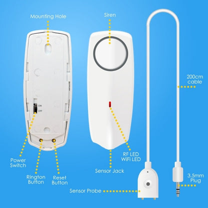 WIFI Smart APP Remote Water Leakage Alarm - Security by buy2fix | Online Shopping UK | buy2fix