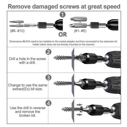 22 PCS / Set Screw Takeout High-Speed Steel Anti-Tooth Refrigerant Removal Tool(White Box Rolling Pole) - Screws by buy2fix | Online Shopping UK | buy2fix