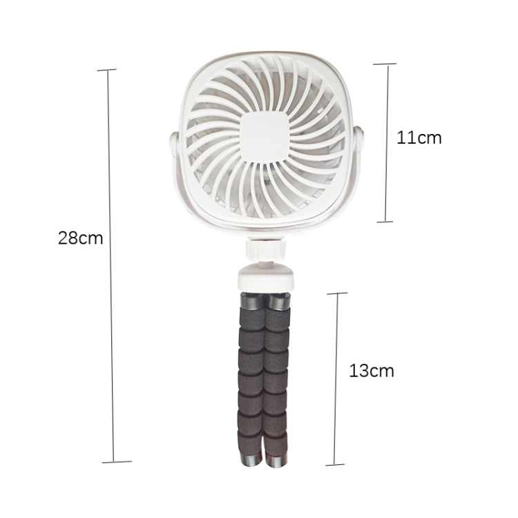 Octopus Stroller Deformation Fan Desktop Portable Handheld USB Small Fan, Colour: 2200mAh Pink - Consumer Electronics by buy2fix | Online Shopping UK | buy2fix