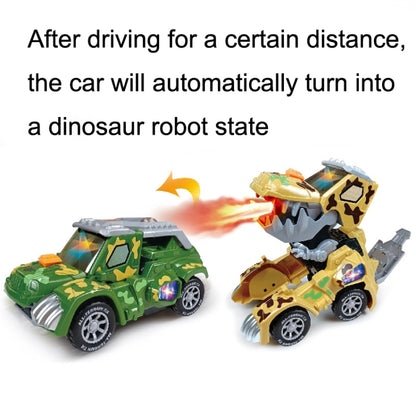 HG-884 Spray Deformation Dinosaur Fighting Vehicle Light Music Automatic Rotating Children Toys(Green) - Model Toys by buy2fix | Online Shopping UK | buy2fix