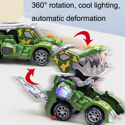 HG-884 Spray Deformation Dinosaur Fighting Vehicle Light Music Automatic Rotating Children Toys(Green) - Model Toys by buy2fix | Online Shopping UK | buy2fix