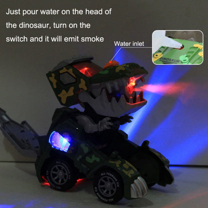 HG-884 Spray Deformation Dinosaur Fighting Vehicle Light Music Automatic Rotating Children Toys(Green) - Model Toys by buy2fix | Online Shopping UK | buy2fix