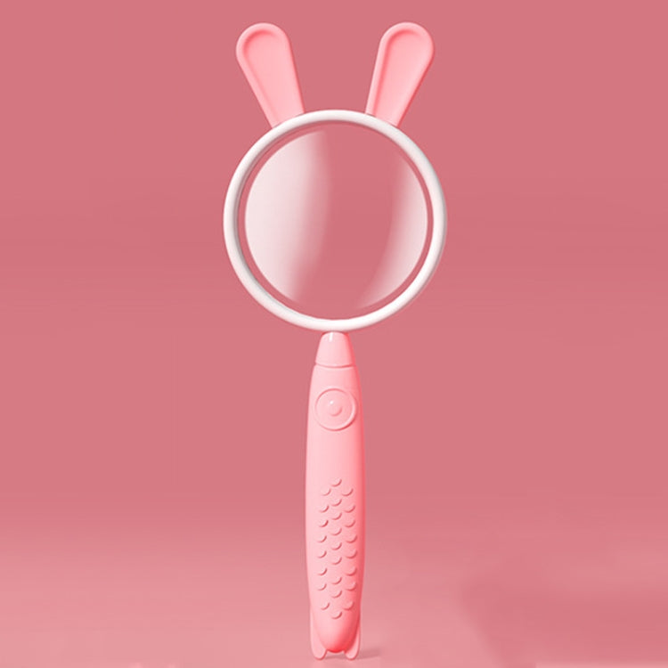 3x Magnifying Glass HD Cartoon Magnifying Glass Toy Gift For Children(Pink Rabbit) - Consumer Electronics by buy2fix | Online Shopping UK | buy2fix