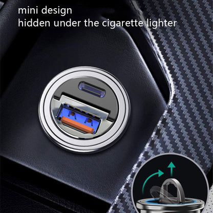 Car Fast Charge One Drag Two Cigarette Conversion Plugs, Model: PD+QC(Black) - In Car by buy2fix | Online Shopping UK | buy2fix