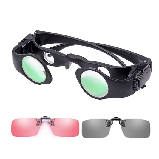 8x Fishing Binoculars Zoomable Telescope Glasses ,Style: Telescope+Gray+Red Clip - Binoculars by buy2fix | Online Shopping UK | buy2fix