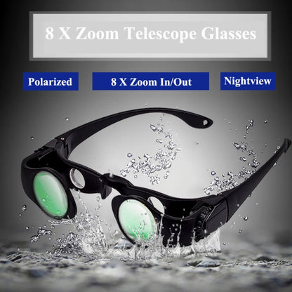 8x Fishing Binoculars Zoomable Telescope Glasses ,Style: Telescope+Yellow+Red Clip - Binoculars by buy2fix | Online Shopping UK | buy2fix