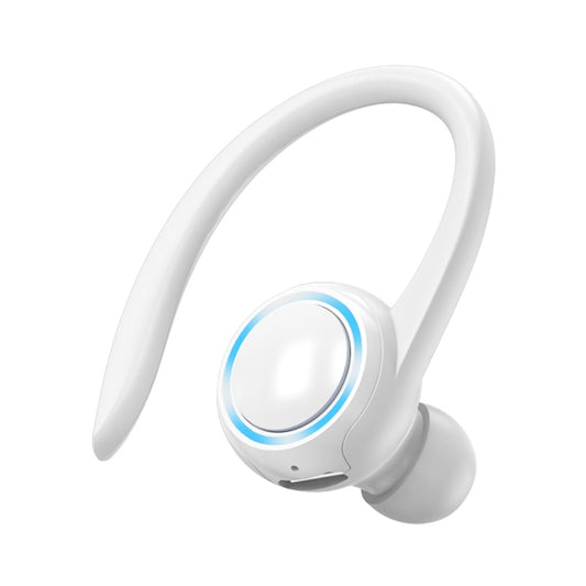 A1S Bluetooth Earphone Hanging Ear Incorporation True Sound Sports Single Ear Headset(White) - Bluetooth Earphone by buy2fix | Online Shopping UK | buy2fix