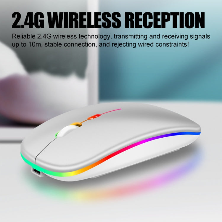 K-Snake BM110 RGB Lighting Effect Wireless Bluetooth Mouse(White) - Wireless Mice by K-Snake | Online Shopping UK | buy2fix