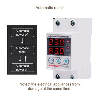 SINOTIMER SVP-916 Adjustable Self-resetting Over-voltage Under-voltage Protector, Current: 80A - Consumer Electronics by SINOTIMER | Online Shopping UK | buy2fix