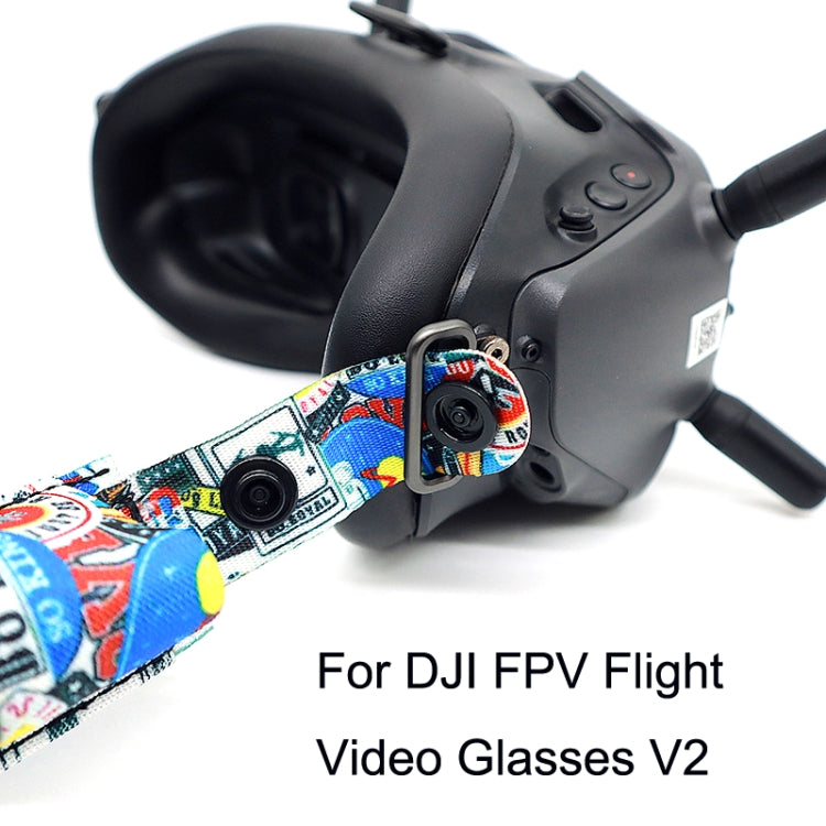 Flight Video Glasses Graffiti Color Headband Fixed Strap For DJI FPV Goggles V2 Strap + Power Line - DJI & GoPro Accessories by buy2fix | Online Shopping UK | buy2fix