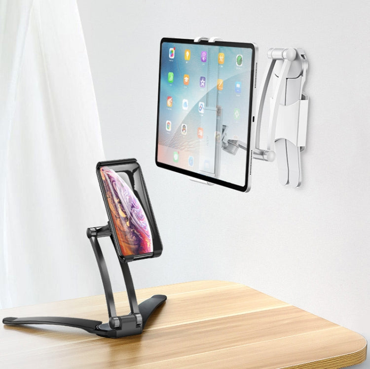 PB-41E Desktop Phone Tablet Lazy Folding Stand(Silver) - Lazy Bracket by buy2fix | Online Shopping UK | buy2fix