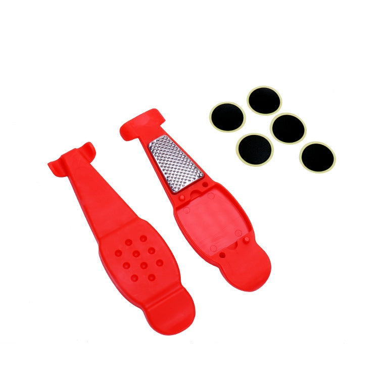 Multifunctional Bicycle Tire Changing Tool, Color: Red+5 Tire Patches - Outdoor & Sports by buy2fix | Online Shopping UK | buy2fix