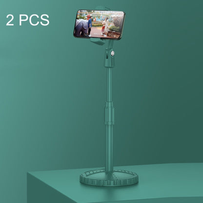 2 PCS Multifunctional Live Telescopic Mobile Phone Desktop Bracket(Dark Night Green) - Consumer Electronics by buy2fix | Online Shopping UK | buy2fix