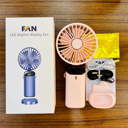 USB Handheld Digital Display Folding Aromatherapy Fan, Battery Capacity: 4000mAh(N15 Dark Green) - Consumer Electronics by buy2fix | Online Shopping UK | buy2fix