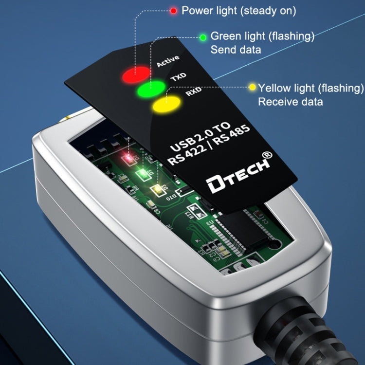 DTECH DT-5119 0.5m USB To RS485/422 Industrial Converter Serial Line Communication Adapter - RS485 / RS232 Series by DTECH | Online Shopping UK | buy2fix