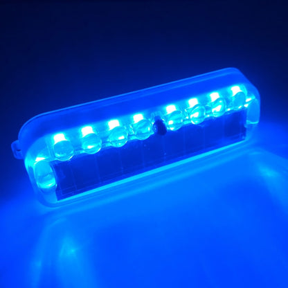 2 PCS LED Solar Decorative Night Vibration Lighting Warning strobe Lamp(Blue) - In Car by buy2fix | Online Shopping UK | buy2fix