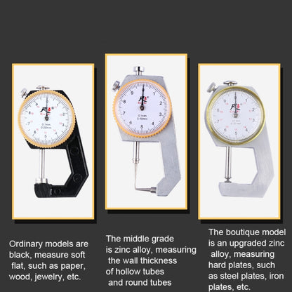 CHIXI Handheld Thickness Gauge Paper Thickness Gauge, Specification: Ordinary  0-10mm Pointed Head - Coating Thickness Gauge by buy2fix | Online Shopping UK | buy2fix