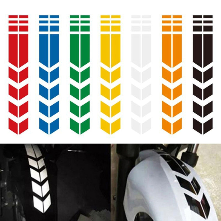 10 PCS Car Stripe Reflective Sticker Motorcycle Fender Arrow Stickers(Black) - In Car by buy2fix | Online Shopping UK | buy2fix