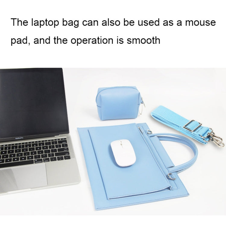 S176 Portable Waterproof Laptop Bag with Power Pack, Size: 13 inches(Sky Blue) - 13.3 inch by buy2fix | Online Shopping UK | buy2fix