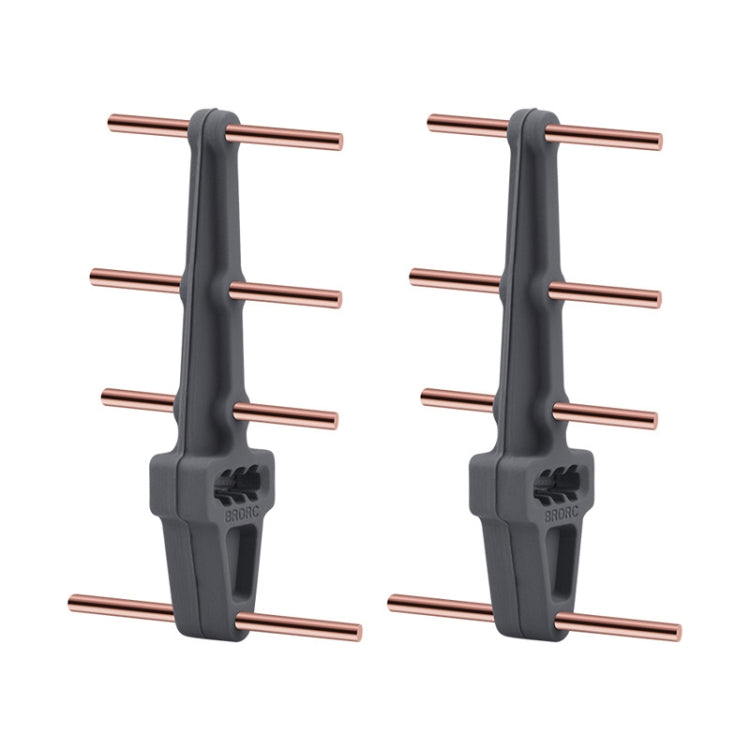 BRDRC Remote Control Eight Wood Antenna Signal Enhancer Suitable For DJI FPV Combo(Gray Red Copper) - DJI & GoPro Accessories by BRDRC | Online Shopping UK | buy2fix