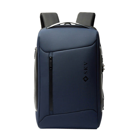 SKV B20430 Men Large Capacity Commute Computer Bag Business Casual Backpack(Blue) - Backpack by SKV | Online Shopping UK | buy2fix