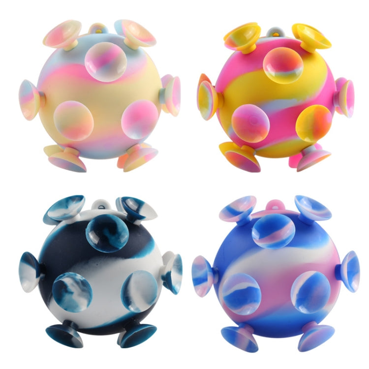 5 PCS Silicone Suction Cup Ball Decompression Toy(Brilliant) - Fidget Cube by buy2fix | Online Shopping UK | buy2fix