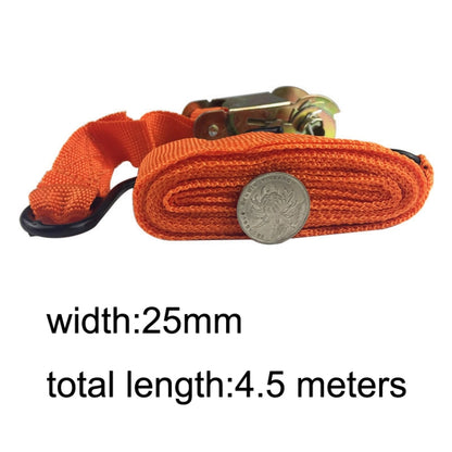 4PCS 15 Inch Tensioner Ratchet Strap Car Ratchet Thread Tensioner(Orange) - In Car by buy2fix | Online Shopping UK | buy2fix