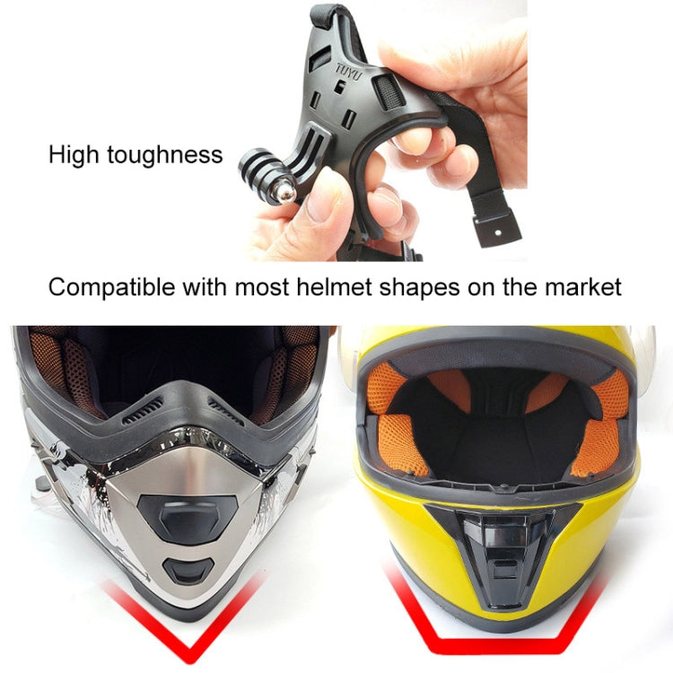 TUYU Motorcycle Helmet Chin Action Camera Mobile Phone Mounting Bracket Black Bracket+Mobile Phone Clip - DJI & GoPro Accessories by TUYU | Online Shopping UK | buy2fix