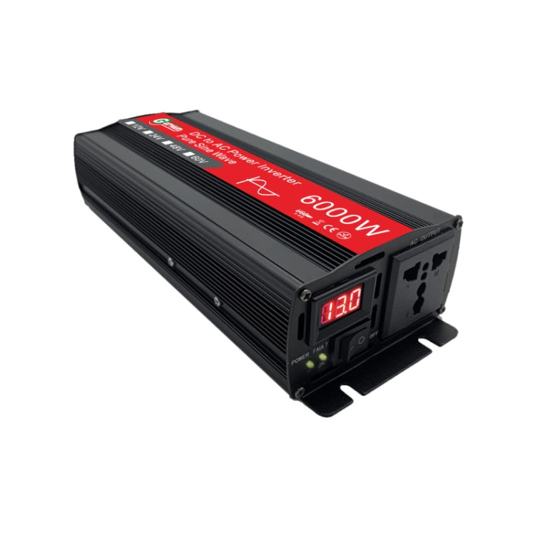 Gurxun 6000W High Power Sine Wave Inverter With Single Digital Display, Specification: 12V-220V - In Car by Gurxun | Online Shopping UK | buy2fix