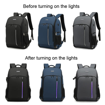 TONO LED Light SLR Digital Camera Backpack With USB Port(Grey) - Backpack by TONO | Online Shopping UK | buy2fix