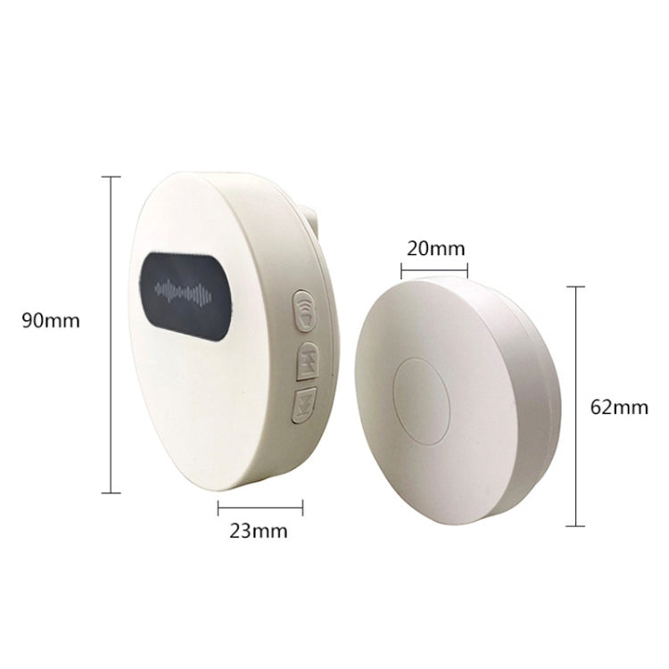 T10-1 1 For 1 Lighting Self-Power Generation Wireless Intelligent Doorbell(EU Plug White) - Security by buy2fix | Online Shopping UK | buy2fix