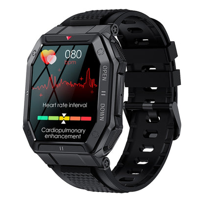 Heart Rate Blood Pressure Blood Oxygen Monitoring Outdoor Smart Bluetooth Watch(Black) - Sport Watches by buy2fix | Online Shopping UK | buy2fix