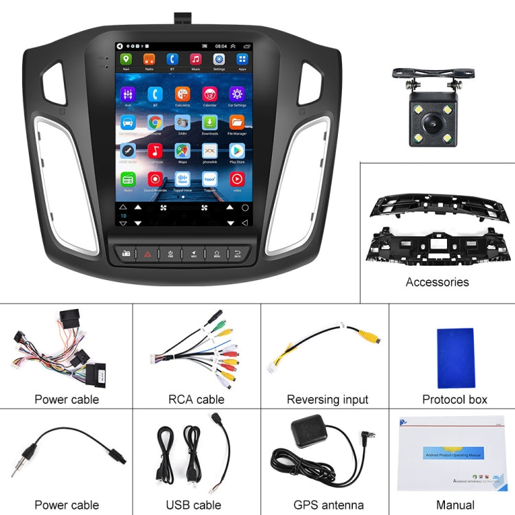 For Ford Focus 9.7 inch Android WiFi Car Integrated Machine, Style: Standard+4 Light Camera(2+32G) - In Car by buy2fix | Online Shopping UK | buy2fix