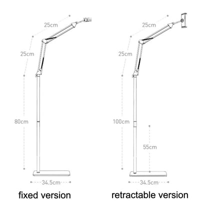 SSKY L10 Home Cantilever Ground Phone Holder Tablet Support Holder, Style: Fixed+Phone Clip+Desktop Clip (Black) - Lazy Bracket by SSKY | Online Shopping UK | buy2fix