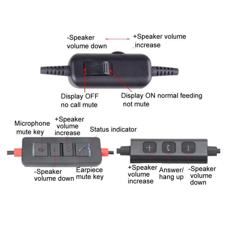 VT200D Double Ears Telephone Headset Operator Headset With Mic,Spec: PC Double Plug - Consumer Electronics by buy2fix | Online Shopping UK | buy2fix