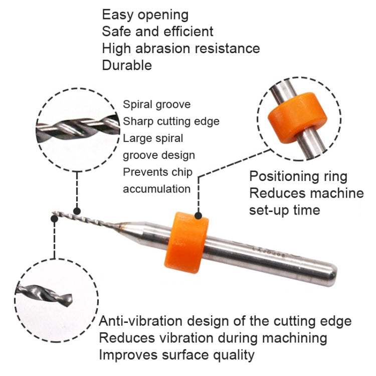 10 In 1 PCB Tungsten Steel Drill Bits Carving Miniature Drill Bits, Size: 0.6-1.5mm - Home & Garden by buy2fix | Online Shopping UK | buy2fix