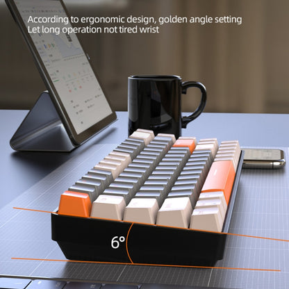 ZIYOU LANG K68 68 Keys Bluetooth Wireless Dual Model Mechanical Keyboard, Style: Green Shaft Version (Milkshake) - Wireless Keyboard by ZIYOU LANG | Online Shopping UK | buy2fix