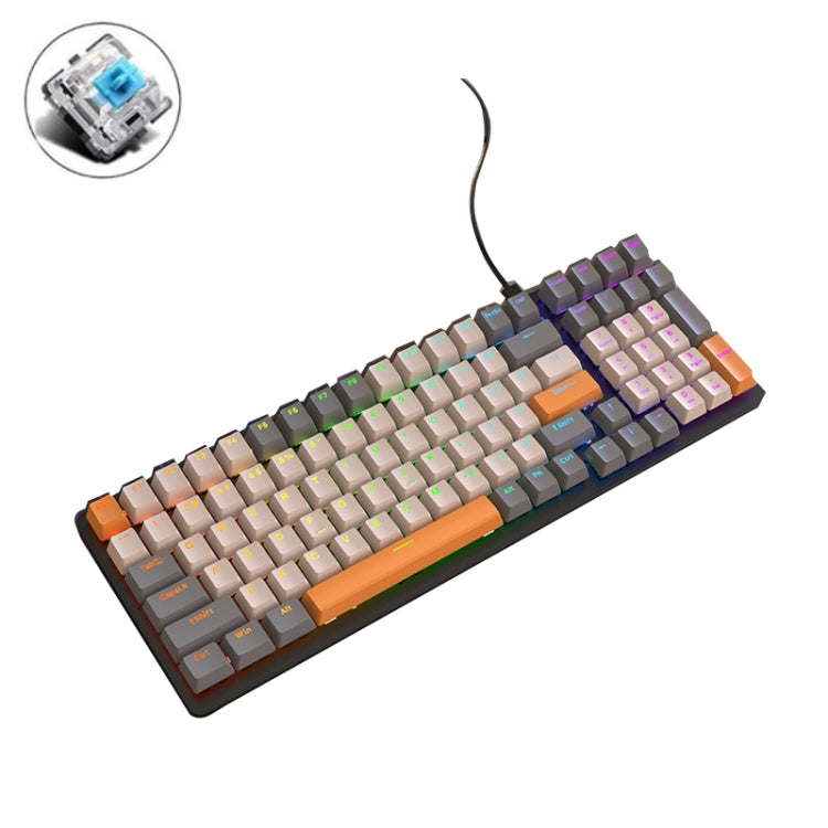 ZIYOU LANG  K3 100 Keys Game Glowing Wired Mechanical Keyboard, Cable Length: 1.5m, Style: Micro Light Hot Plug Version Green Axis - Wired Keyboard by ZIYOU LANG | Online Shopping UK | buy2fix